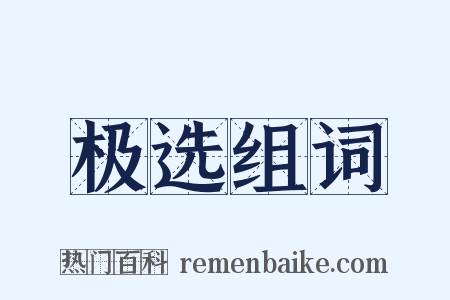 极选组词是什么意思的图片